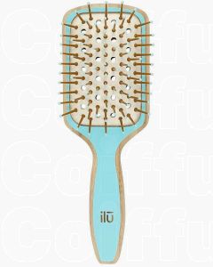 ILU Bamboo Brush Ocean Breeze - Brosse Démêlante en Bambou Écologique