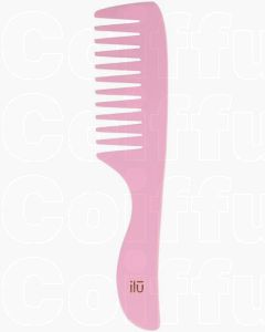 ILU Peigne en Bambou Pink Flamingo - Antistatique et Écologique