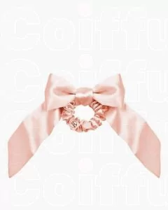 Invisibobble Bowtique Ballerina Bow - Chouchou Élastique en Velours Rose avec Nœud