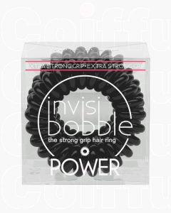 Invisibobble Power True Black - Élastique Spirale Extra Fort pour Cheveux Épais