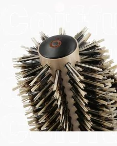 Kashoki Brosse Ronde en Bois ø 22 mm - Précision & Volume pour Cheveux Courts