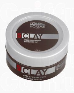 L'Oréal Professionnel Coloration Men Clay 50ml - Pâte Coiffante Fixation Forte