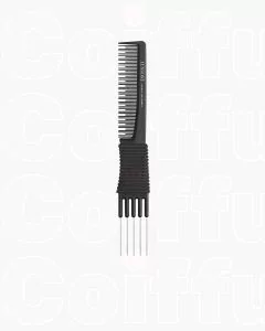 Lussoni Lift Comb 200 - Peigne de Finition Professionnel avec Fourche Métallique pour Volume
