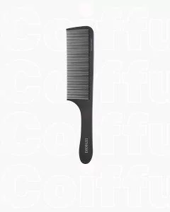 Lussoni Handle Comb 406 – Peigne à Manche Professionnel à Dents Fines pour Cheveux Fins