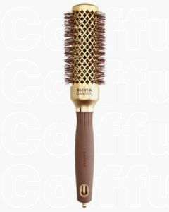 Olivia Garden Expert Blowout Shine 35/50 mm Or & Brun - Brosse Ronde Professionnelle