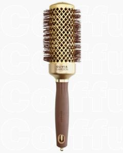Olivia Garden Expert Blowout Shine 45/60 mm Or & Brun - Brosse Ronde Professionnelle