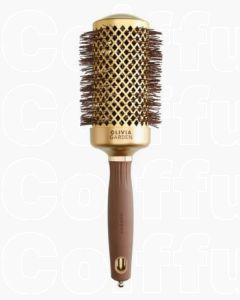 Olivia Garden Expert Blowout Shine 55/70 mm Or & Marron - Brosse Ronde Professionnelle