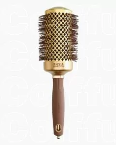 Olivia Garden Expert Blowout Shine 55/70 mm Or & Marron - Brosse Ronde Professionnelle