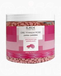 Pot 400ml Cire Pelable au Titanium Rose Blanche Cosmétique
