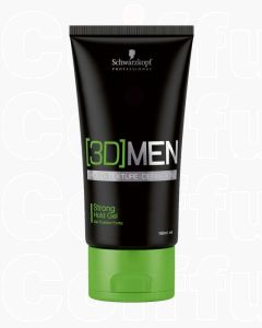 Schwarzkopf Professional 3D Men Gel 150ml - Fixation Forte et Structurante