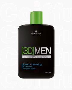Schwarzkopf Professional 3D Men Shampooing Nettoyage Profond 250ml