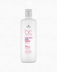 Schwarzkopf Professional BC Color Freeze Silver Shampoo 1000ml - Neutralisant Reflets Jaunes
