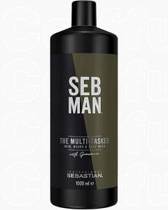 Sebastian Man The Multi-Tasker Gel Nettoyant Cheveux, Barbe & Corps 1000ml