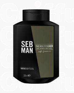 Sebastian Man The Multi-Tasker Hair Body & Beard 250ml - Nettoyant 3en1 Cheveux Barbe Corps