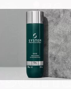 System Professional M1 Triple Shampoo 250ml - Shampoing 3-en-1 Homme Cheveux, Corps & Barbe