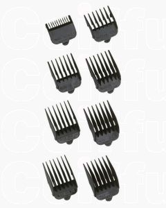 Wahl Set de Peignes de Coupe Professionnels en Plastique - 8 Hauteurs (3-25mm)