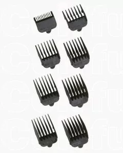 Wahl Set de Peignes de Coupe Professionnels en Plastique - 8 Hauteurs (3-25mm)
