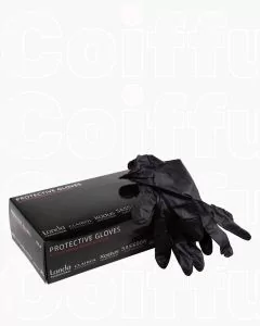 Wella Professionals Gants en Vinyle Noirs Sans Poudre - 100 pièces (Taille M)