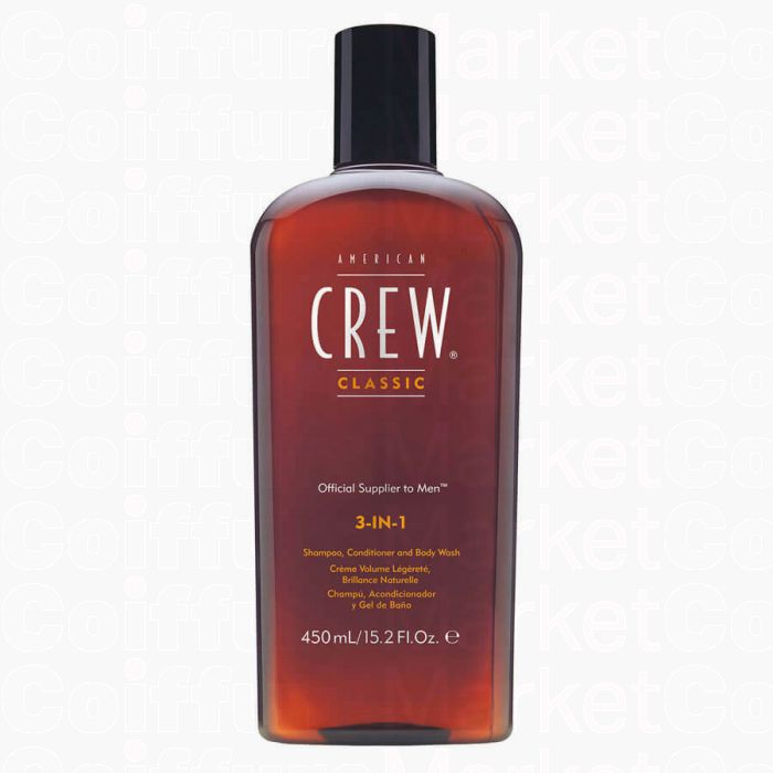 American Crew 3 en 1 Classic - Shampoing, Après-Shampoing & Gel Douche 450ml