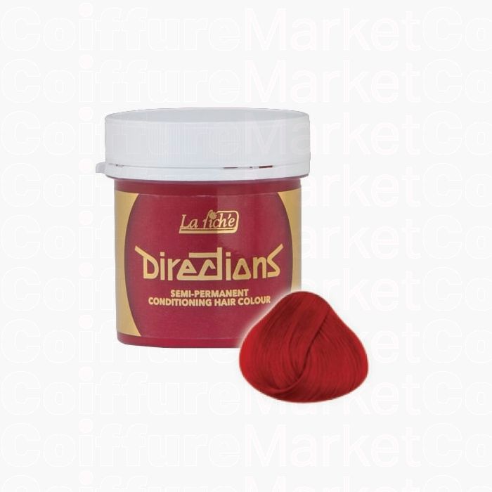 Directions Poppy Red 100ml - Coloration Semi-Permanente Rouge Éclatant