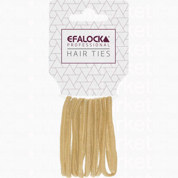 Efalock Élastiques Épais Blonds - Tenue Forte pour Cheveux Épais (10 pièces)