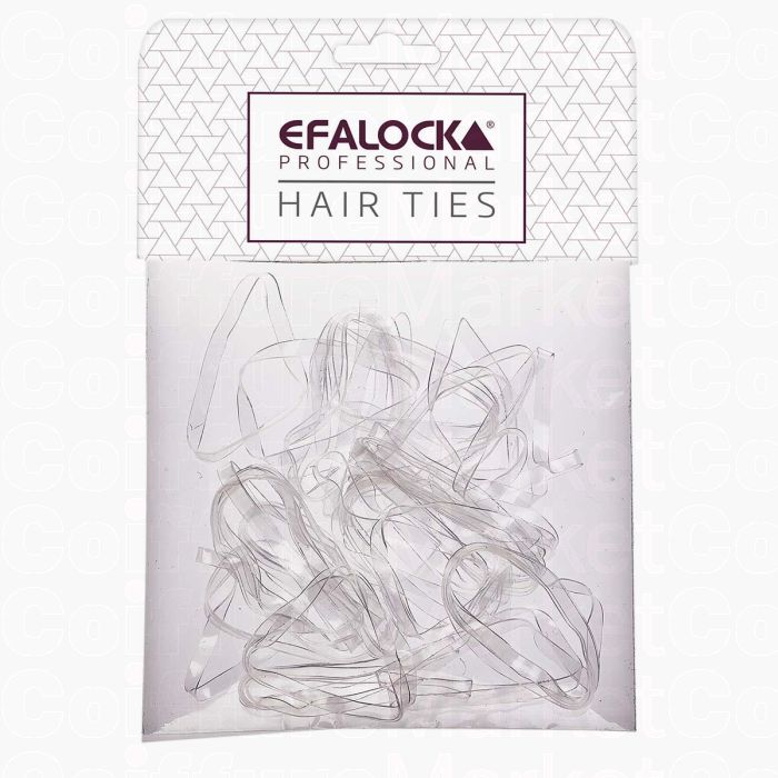 Efalock Élastiques Rasta Épais Transparents - 100 Pièces pour Cheveux Épais et Tresses