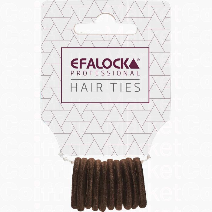 Efalock Mini Élastiques Cheveux Marron 10 Pièces