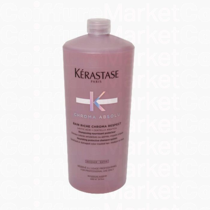 Kérastase Chroma Absolu Bain Riche Chroma Respect 1000ml - Shampoing Protecteur Cheveux Colorés