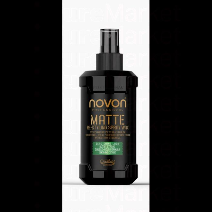 Novon Professional Spray Cire Matifiant Re-Styling 200ml - Tenue Flexible & Texture Mate