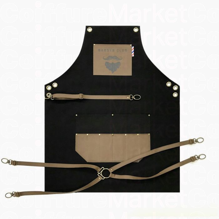 Novon Professional Tablier Barbier en Simili Cuir 61 x 80 cm - 010