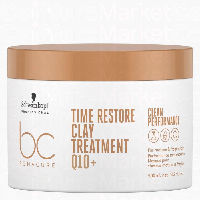 Schwarzkopf BC Time Restore Masque Argile Q10+ 500ml - Cheveux Matures