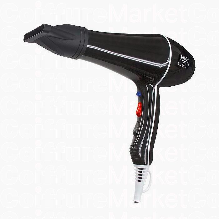 Sèche-Cheveux Professionnel Wahl Super Dry Black 2000 W - Technologie Tourmaline et Ionique
