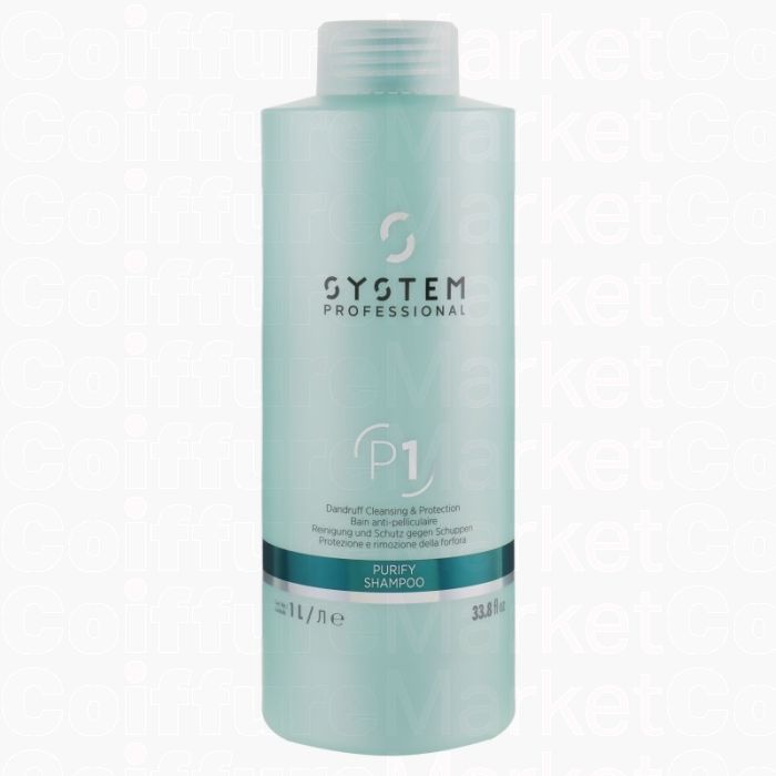 System Professional P1 Purify Shampoo 1000ml - Nettoyage Profond et Doux pour Tous Types de Cheveux