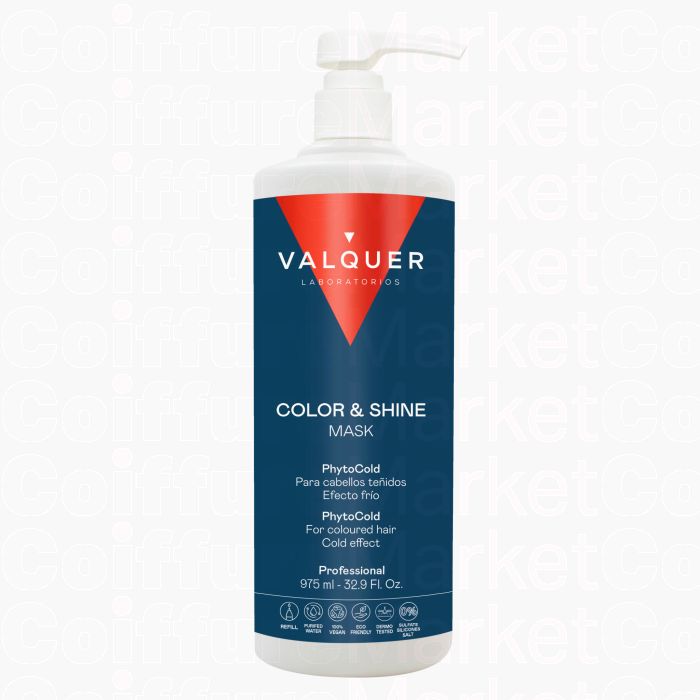 Valquer Ice Hair Mask Color & Shine - Masque Rafraîchissant pour Cheveux Colorés 1000ml