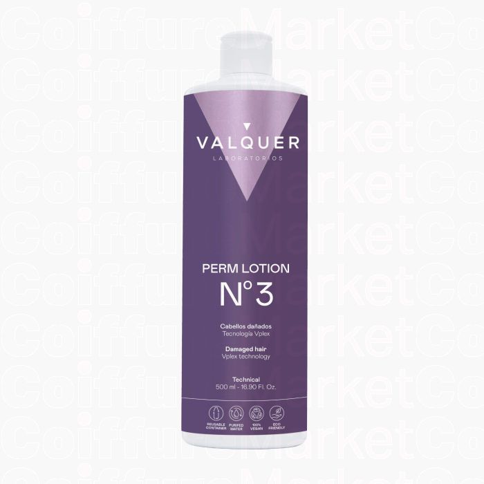 Valquer Wave Permanent Liquid Nº 3 Cheveux Sensibles et Abîmés 500 ml