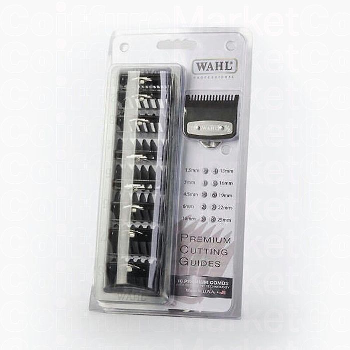 WAHL Set Premium de Sabots / 10 Peignes Guides (1,5 à 25 mm)