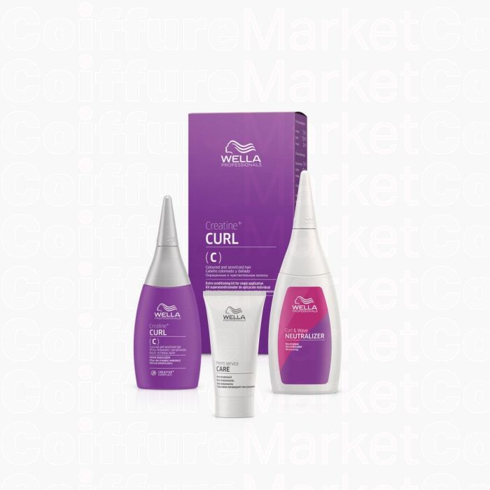 Wella Professionals Creatine+ Curl C Kit Permanente - Cheveux Colorés et Sensibilisés