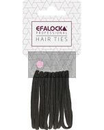Efalock Élastiques à Cheveux Épais Noir 10 Pièces