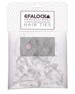 Efalock Élastiques Rasta Épais Transparents - 100 Pièces pour Cheveux Épais et Tresses