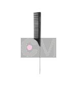 Lussoni Pin Tail Comb 302 - Peigne Queue Professionnel Acier Inoxydable