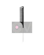 Lussoni Pin Tail Comb 306 - Peigne à Queue Métallique Antistatique Professionnel