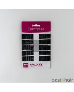Efalock Comtesse Pinces à Cheveux 5cm Marron 100 Pièces