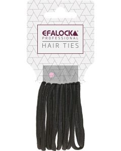 Efalock Élastiques à Cheveux Épais Noir 10 Pièces