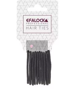 Efalock Élastiques à Cheveux Petits Noir 10 Pièces