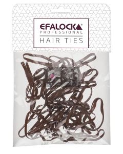 Efalock Élastiques Rasta Épais/Grands Marron 100 pièces – Maintien Maximal pour Cheveux Épais