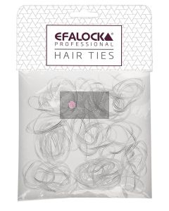 Efalock Élastiques Rasta Fins Transparents - 100 pièces pour Tresses et Cheveux Fins