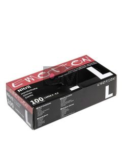 Efalock Gants Nitrile Noirs Non Poudrés Taille L - Protection Professionnelle
