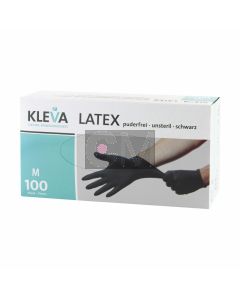 Efalock Kleva Gants en Latex Noirs Sans Poudre Taille S 100 Pièces