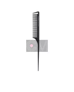 Lussoni Lift Tail Comb 214 - Peigne à Crêper avec Fourche 5 Dents en Acier Inoxydable