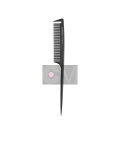 Lussoni Lift Tail Comb 216 - Peigne à Crêper de Précision avec Queue Métal 3 Dents